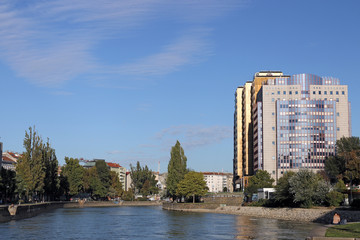 Fototapeta na wymiar Donaukanal Danube Canal Vienna Austria