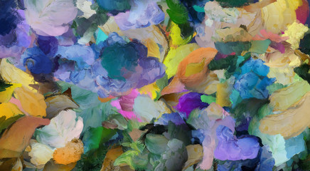 Colorful Abstract Painting. Artwork for creative graphic design. 3D rendering