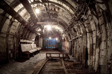 Fotobehang abandoned coal enterprise, underground mining © Алексей Черепков