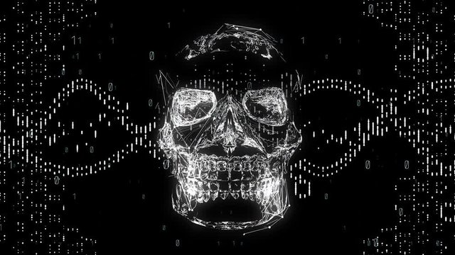 Halloween abstract background with skull