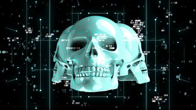 Halloween abstract background with skull