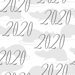 Abstract silhouette mouse for print design. Vector collection. Vintage seamless pattern for fabric design. Abstract background.