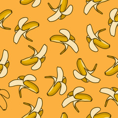 Banana pattern. Seamless pattern bananas. Beautiful seamless vector floral summer pattern with banana. repeated banana background.