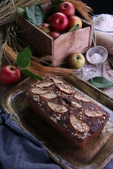Apple Bread on wooden table