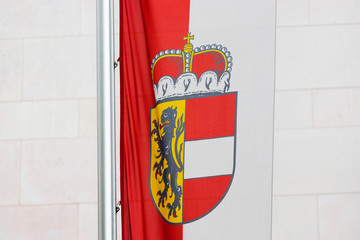 Fototapeta premium the flag of salzburg city ibn austria