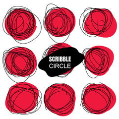 Obraz premium Hand Drawn Circle or Scribble Circles Collection