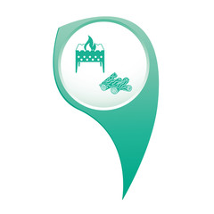 Brazier and firewood icon