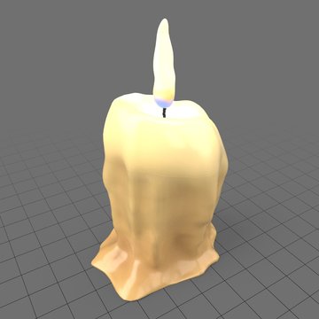 Medieval burning candle
