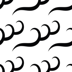 Wave seamless vector pattern or monochrome modern background