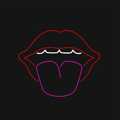 Neon icon line drawing, vector illustration design. Neon collection.