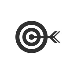 Isolated archery target flat vector design