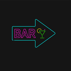 Neon icon line drawing, vector illustration design. Neon collection.