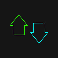 Neon icon line drawing, vector illustration design. Neon collection.