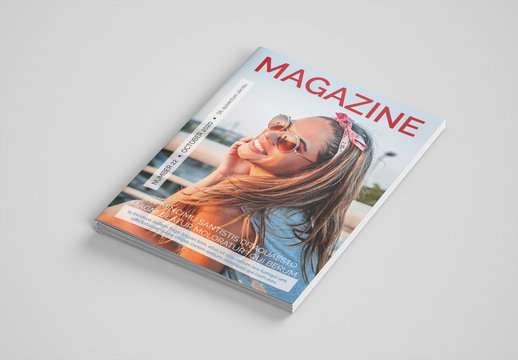 Magazine Layout with Bright Accents