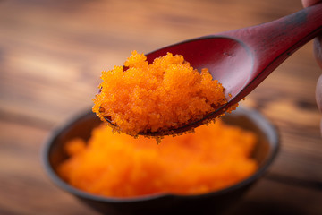 masago, japanese raw fish roe for sushi