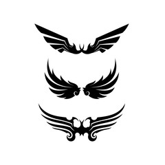 Falcon Wings Logo Template vector icon logo design app