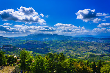 Scenic view of San Marino from Mount Titan