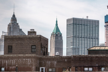 Fototapeta na wymiar New York city, Amazing New York architecture image, Manhattan architecture photography, big apple city image