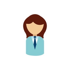Businesswoman avatar flat vector design