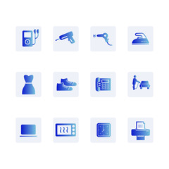 Gradient icolor service icon set