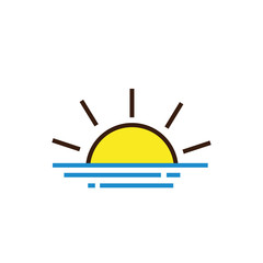 Fototapeta premium Isolated sun icon line and fill vector design