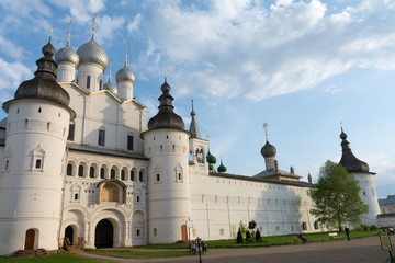 Fototapeta na wymiar The dome of the Cathedral of the Rostov Kremlin