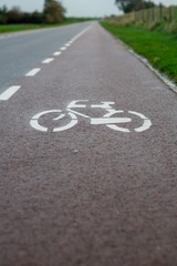 bicycle sign on the road