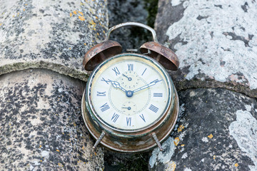 Detail old alarm clocks