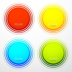 Special Round Offer. Vintage Sticker. Origami paper infographic