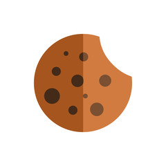 Isolated sweet cookie icon flat vector design