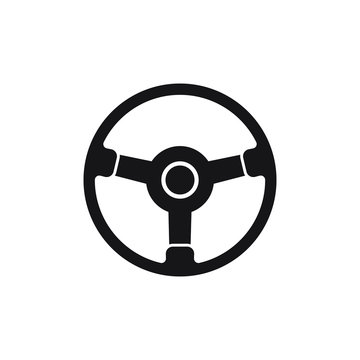 recommend clip art: Steering wheel icon isolated on white background. Vector illustration