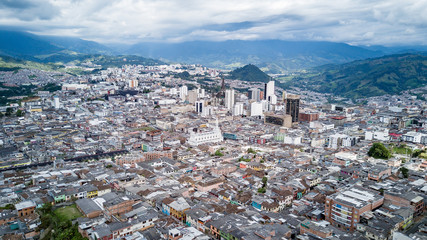 Vista aerea con dron de Manizales-Caldas- Colombia