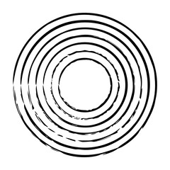 Vector pattern with circles. Black and white texture.