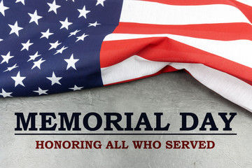Fototapeta na wymiar Memorial Day - Honoring All WHO Served