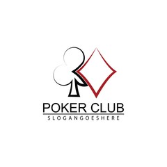 Poker Club Logo Design for Casino Business, Gamble, Card Game, Speculate, etc