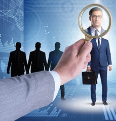 Recruitment and employment concept with selected employee