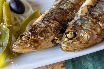 Grilled sardines