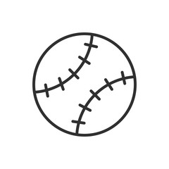Isolated ball of baseball flat vector design