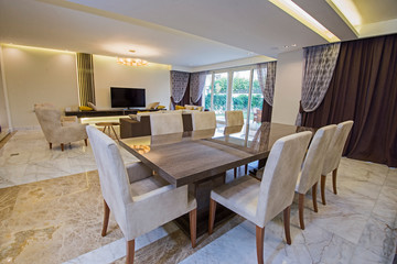 Interior design of luxury apartment living room