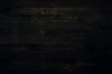 Dark black wooden surface as background