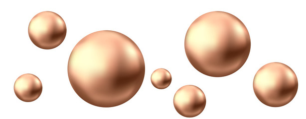 Gold sphere or chocolate bubble isolated on white background.