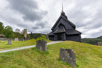 Fototapeta na wymiar Eidsborg wooden stave church in Norway