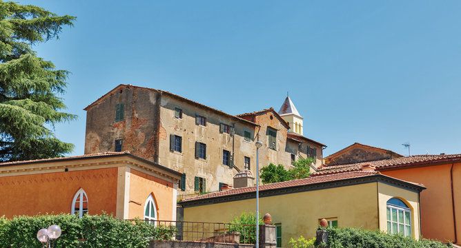 Montopoli in Val d'Arno ancient architecture. Tuscany, Itaky.