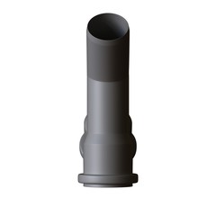 Plastic sewer pipe grey on white background, isolated. 3D rendering of excellent quality in high resolution. It can be enlarged and used as a background or texture.