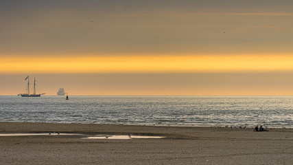 Watching the tall ships sailing in for the Scheveningen Sail event.