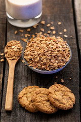 Cookies with whole grain oatmeal.