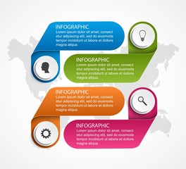 Abstract options infographics template. Infographics for business presentations or information banner.