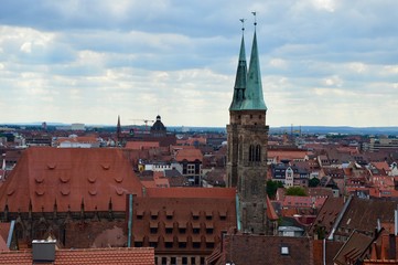 Panoramic view of old Nuremberg