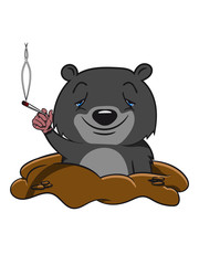 Maulwurf erde Maulwurfhügel witzig joint kiffen spass garten süss niedlich tier erdhaufen cartoon mehrfarbig