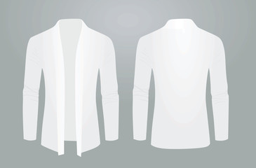 White shawl sweater. vector illustration